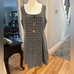 SHEIN Black/White Tweed Plaid Dress